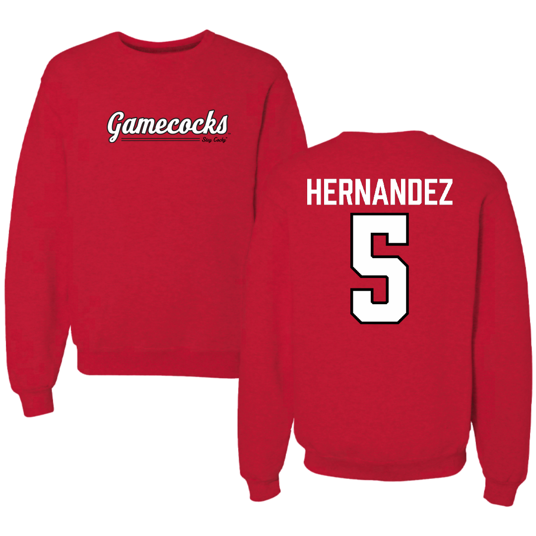Jacksonville State University Baseball Red General Crewneck - #5 Javon Hernandez