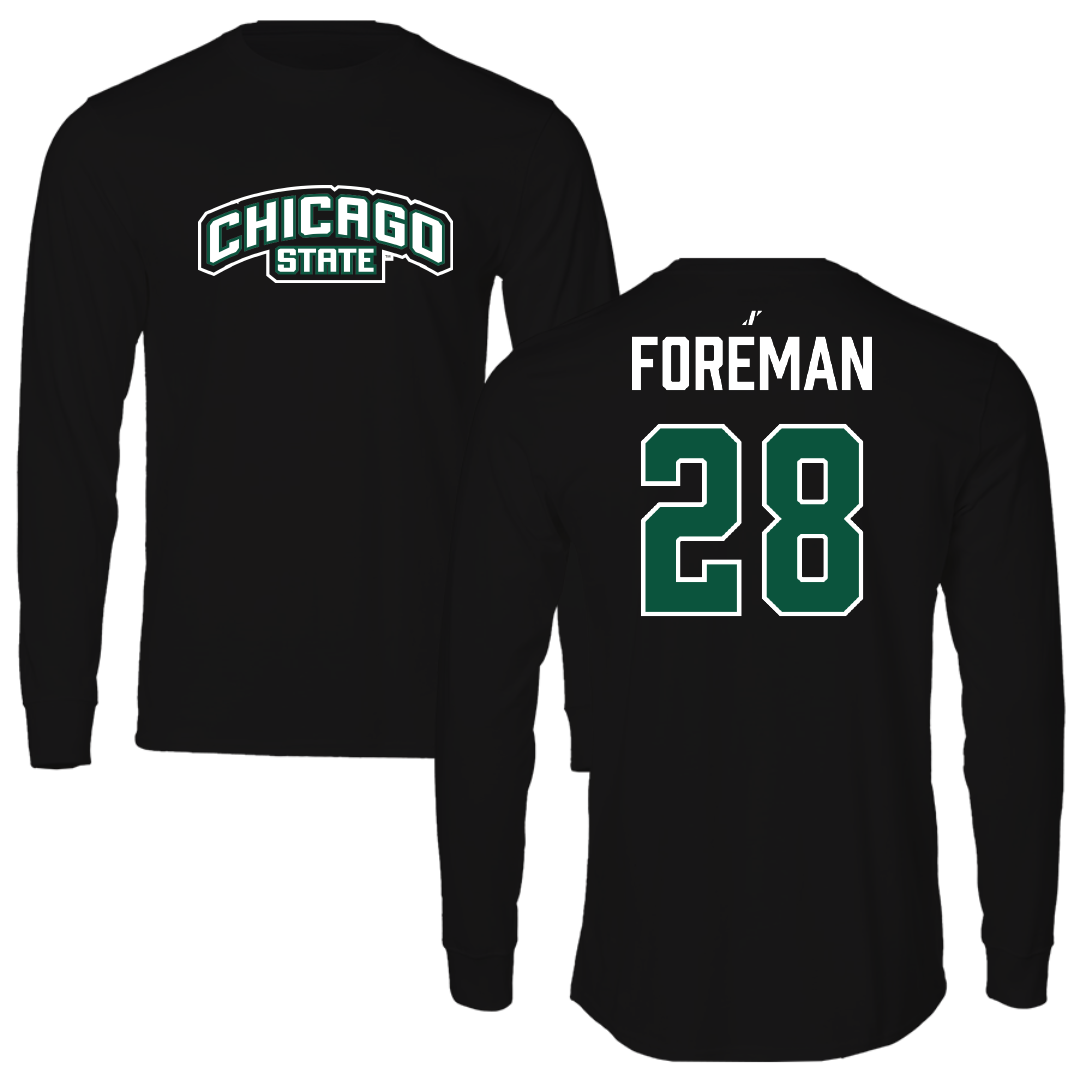 Chicago State University Soccer Black Long Sleeve - #28 Jewel Foreman