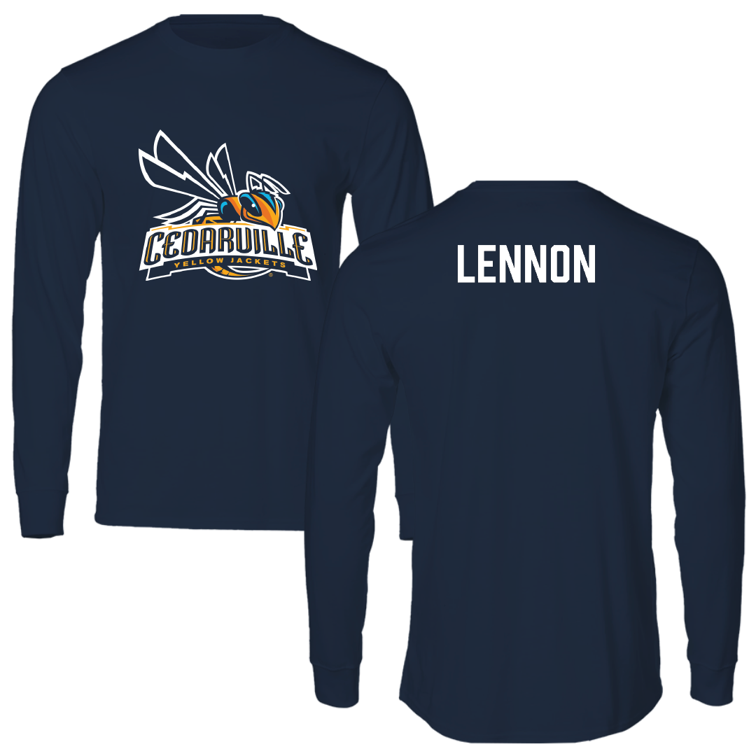 Cedarville University TF and XC Navy Long Sleeve - Kervens Lennon