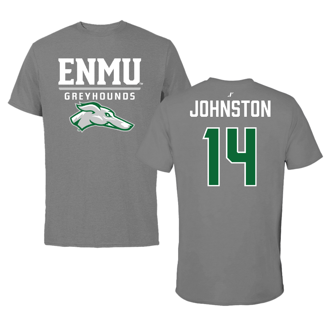 Eastern New Mexico University Softball Dark Gray Tee - #14 Destiny Johnston