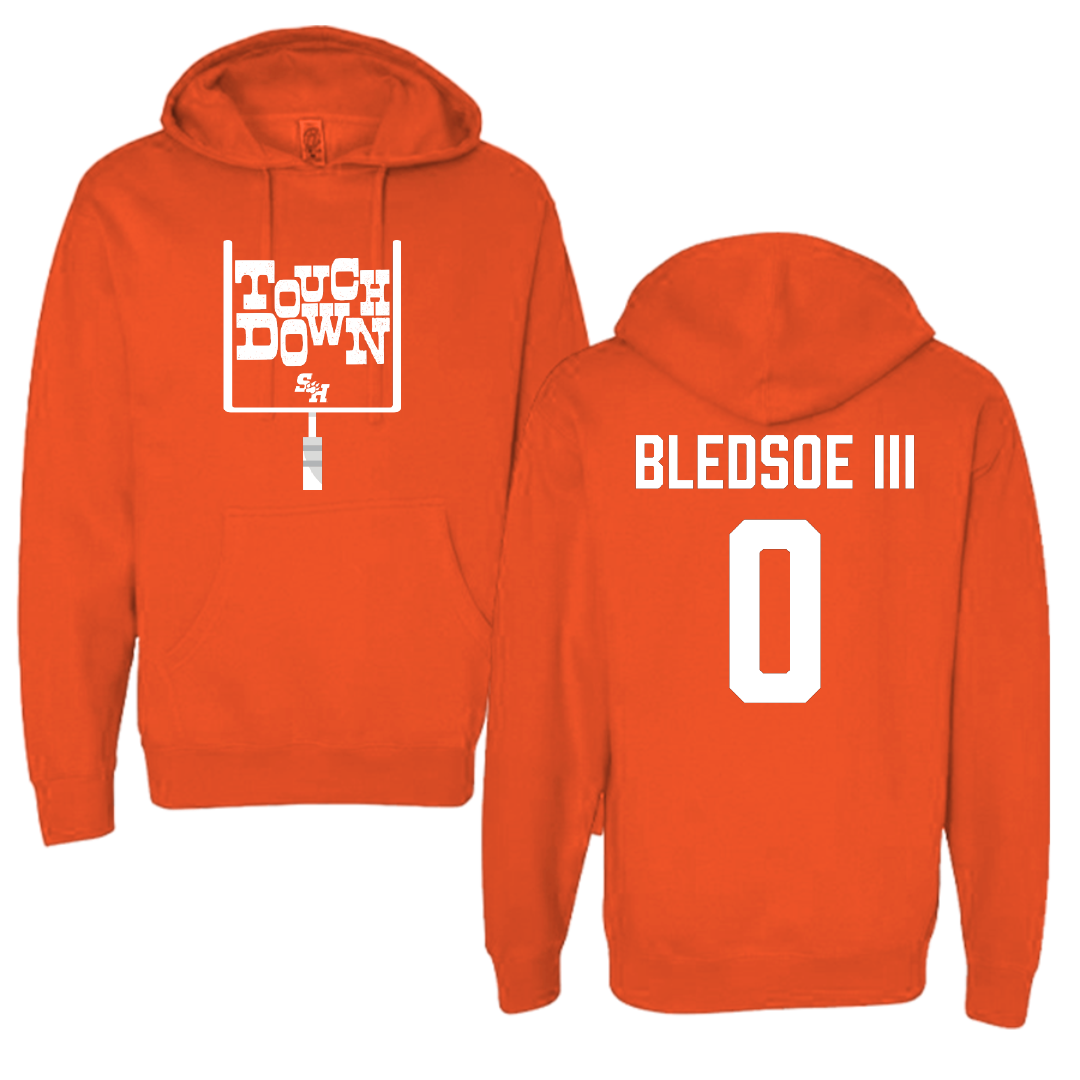 Sam Houston State University Football Orange Touchdown Hoodie - #0 Darrick Bledsoe III