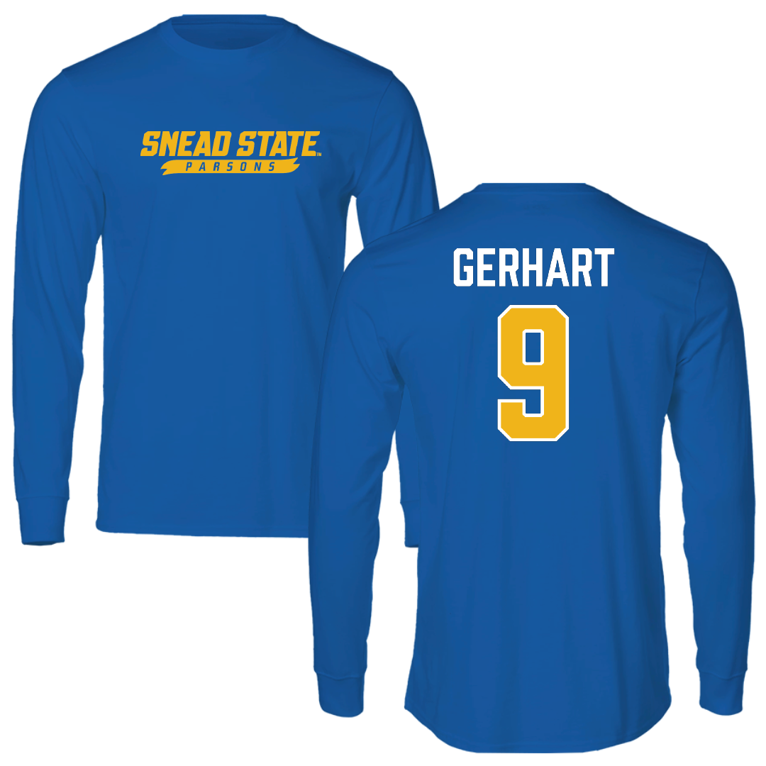 Snead State Community College Baseball Blue Long Sleeve - #9 Blaze Gerhart