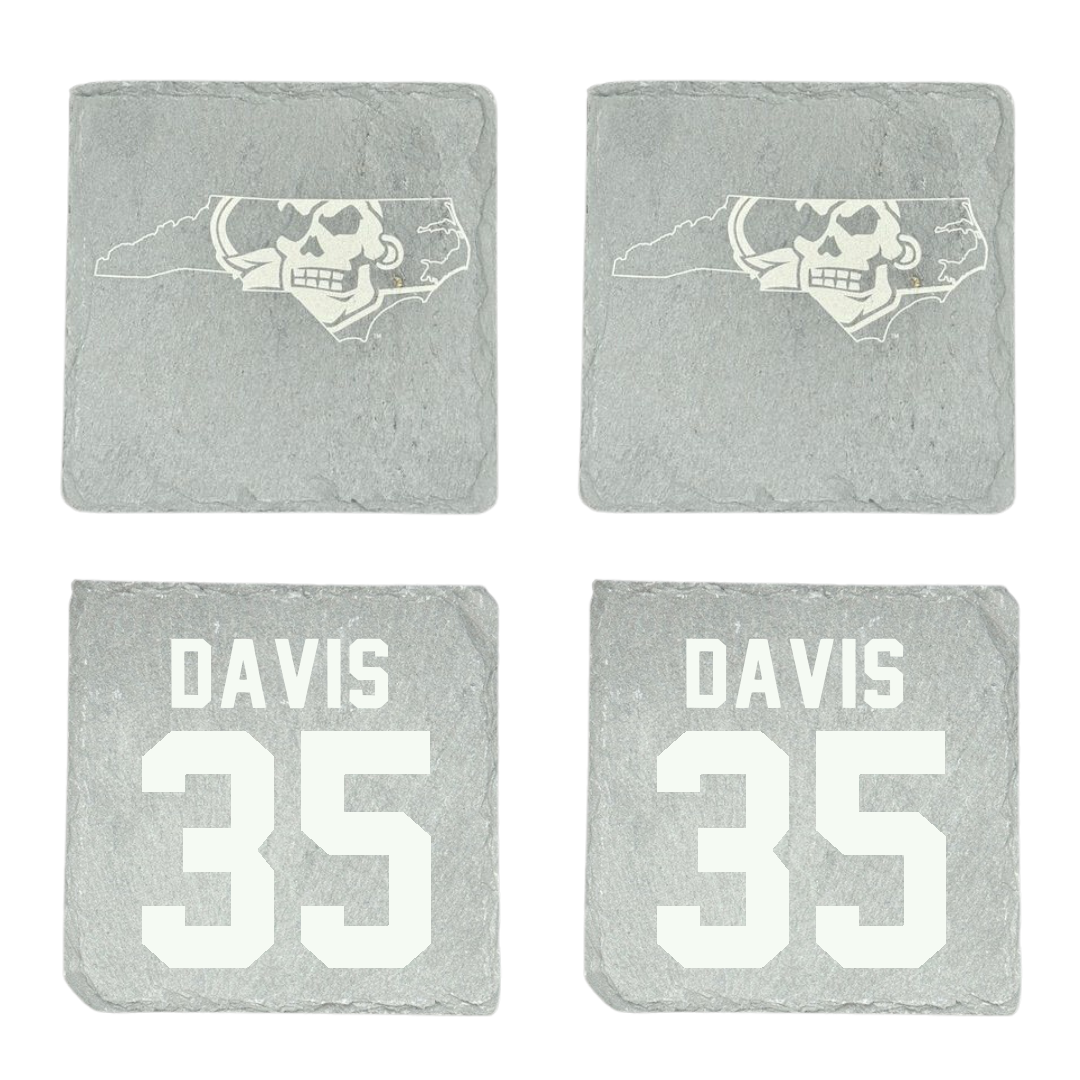 East Carolina University Football Stone Coaster (4 Pack)  - #35 Kieran Davis