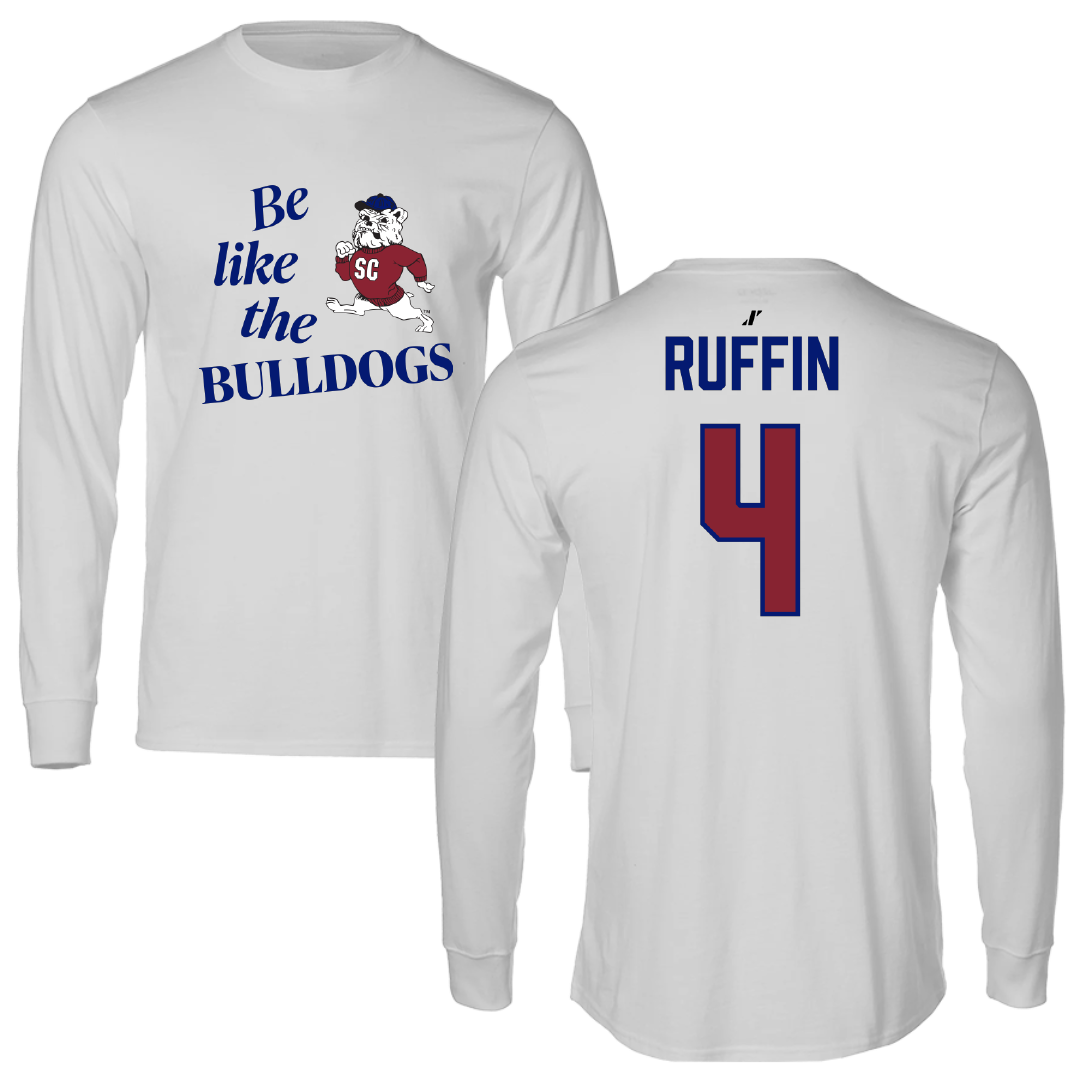 South Carolina State University Football Light Gray Be Like Us Performance Long Sleeve - #4 Deyandre Ruffin