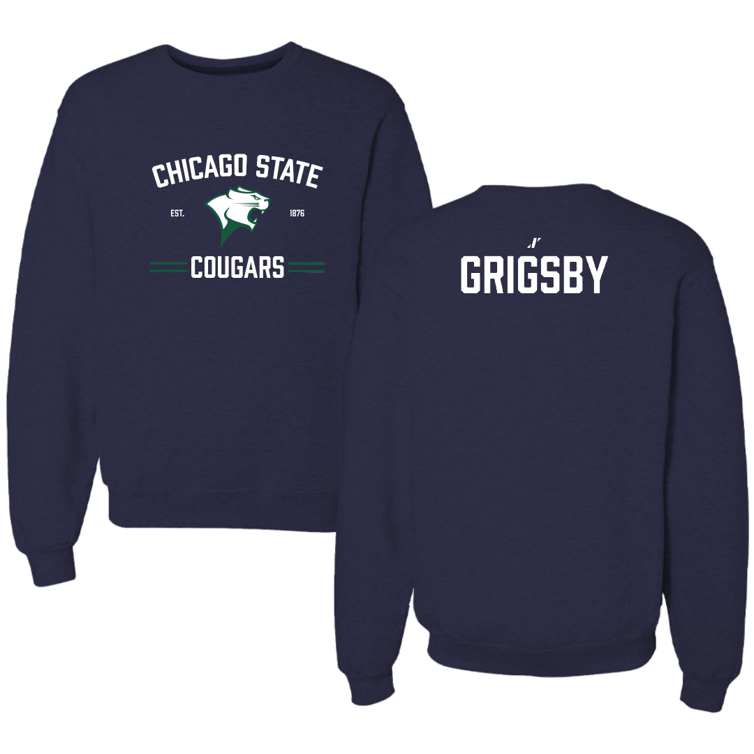 Chicago State University TF and XC Navy Crewneck - Nickolas Grigsby