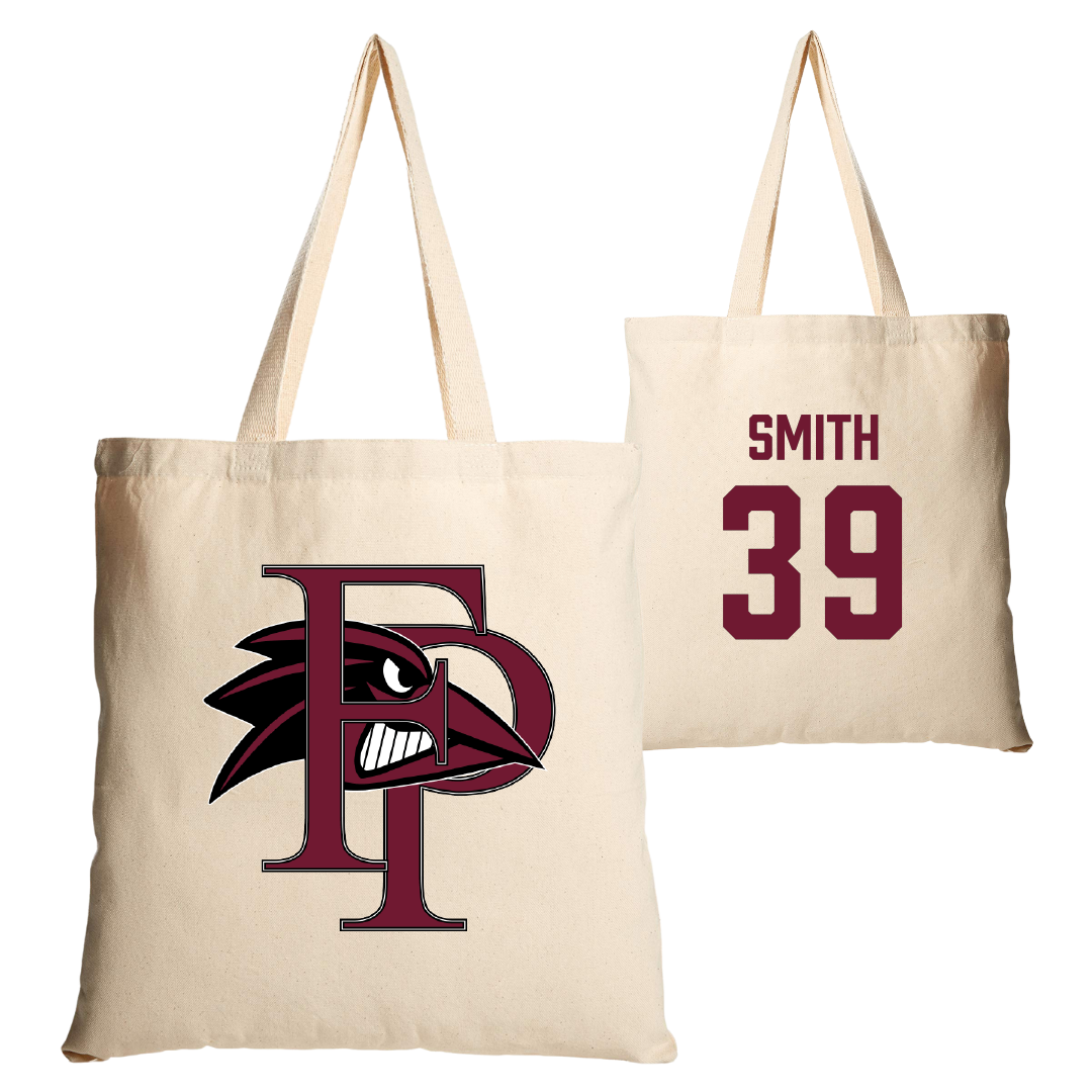 Franklin Pierce University Lacrosse (M) Tan Canvas Tote Bag - #39 Nick Smith