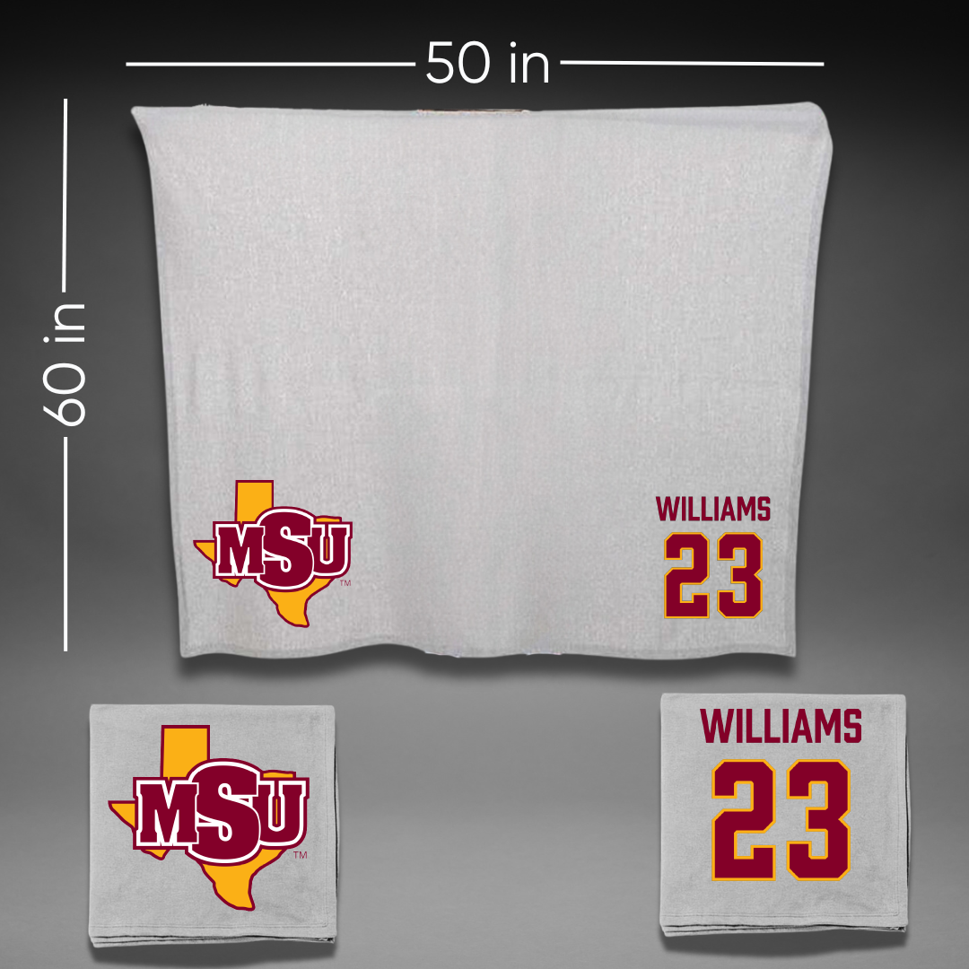 Midwestern State University Basketball (W) Gray Blanket - #23 Aniya Williams