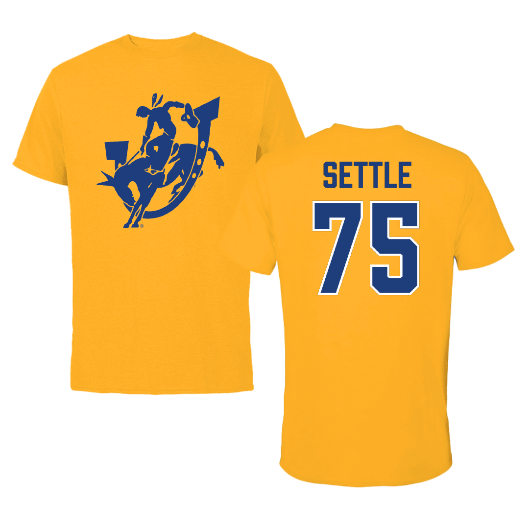 Southern Arkansas University Football Gold Tee - #75 Tate Settle