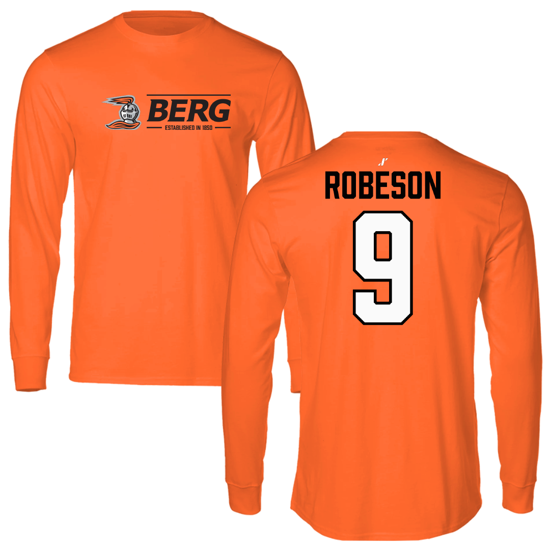 Heidelberg University Lacrosse Orange General Long Sleeve - #9 Matheson Robeson