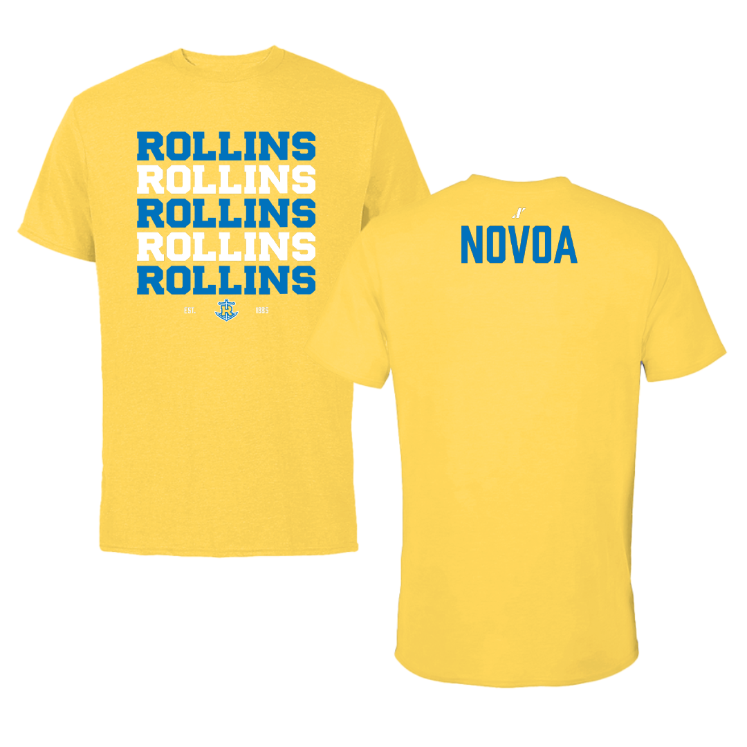 Rollins College Tennis (W) Yellow General Tee - Alyssa Novoa