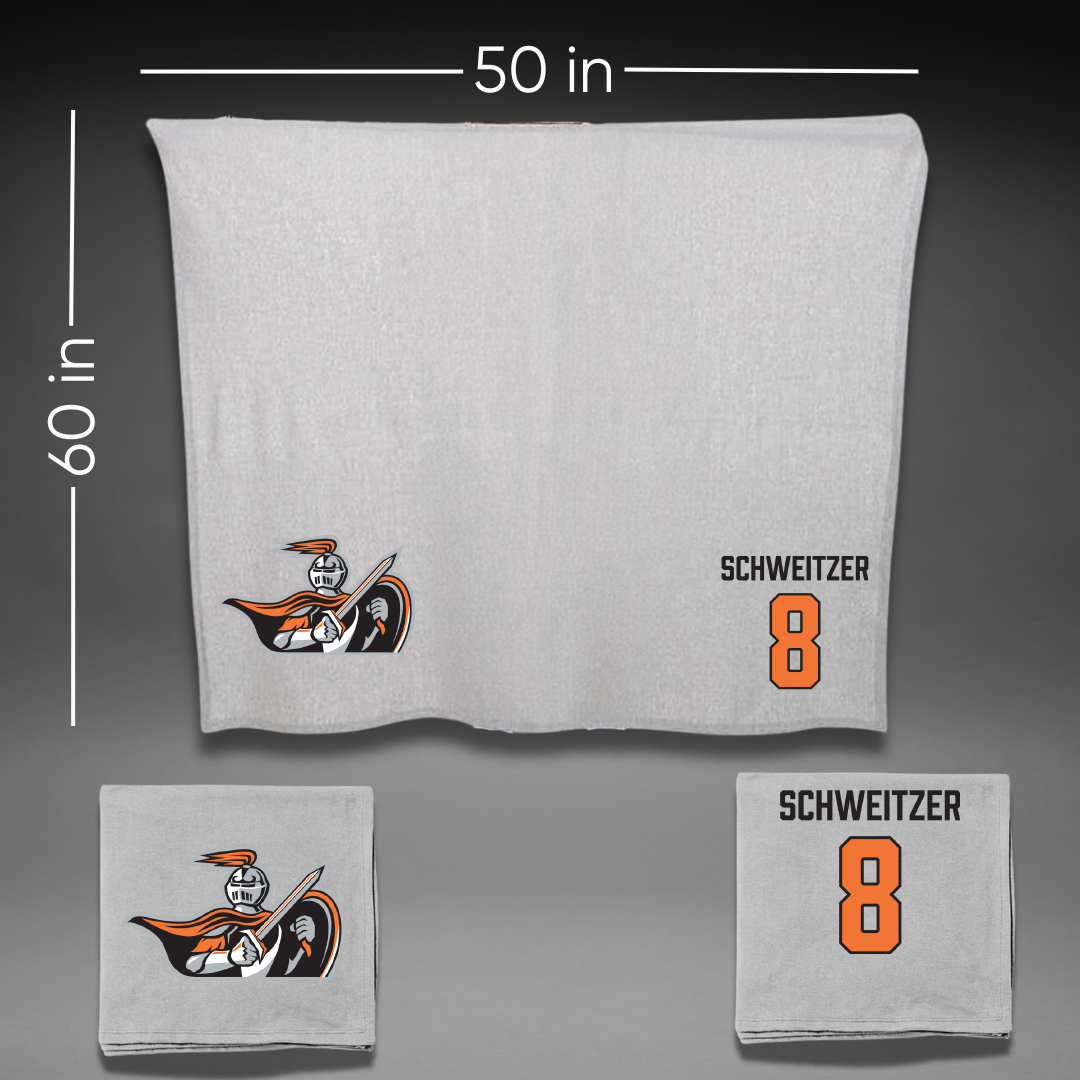 Heidelberg University Soccer (M) Gray Blanket - #8 Ethan Schweitzer