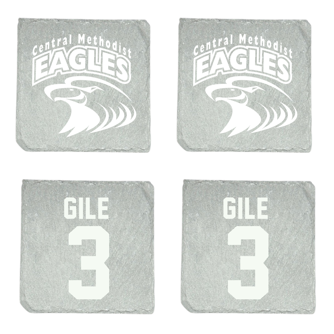 Central Methodist University Football Stone Coaster (4 Pack)  - #3 Jordan Gile