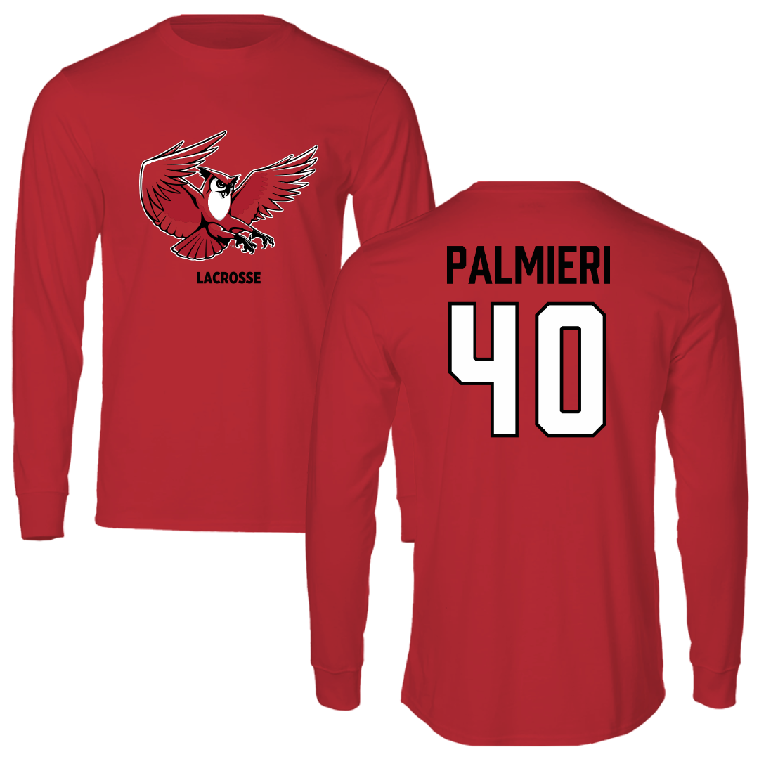 Keene State College Lacrosse (M) Red Long Sleeve - #40 Jackson Palmieri
