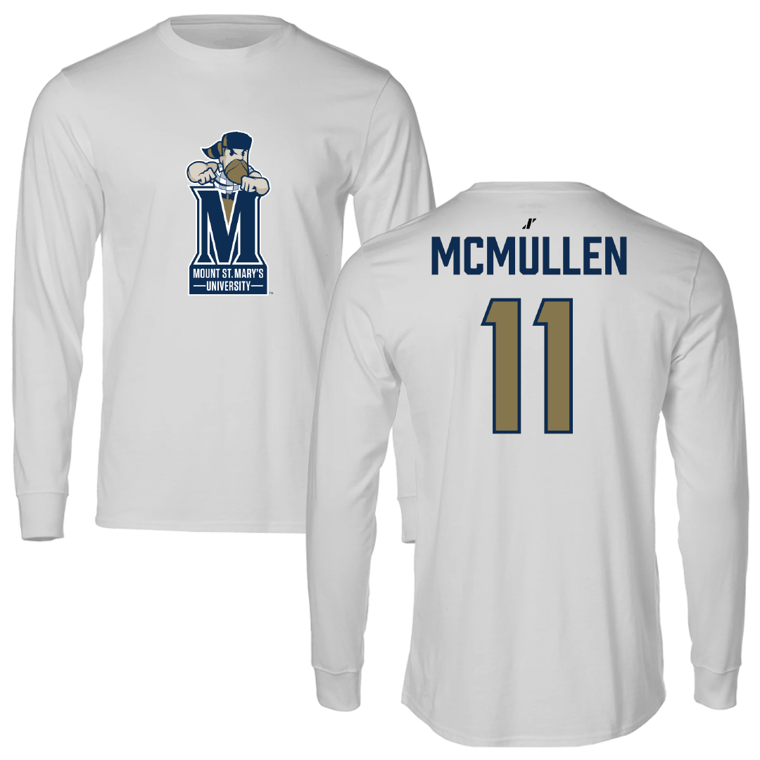 Mount St. Mary's University Bowling Light Gray Performance Long Sleeve - #11 Kayleigh McMullen