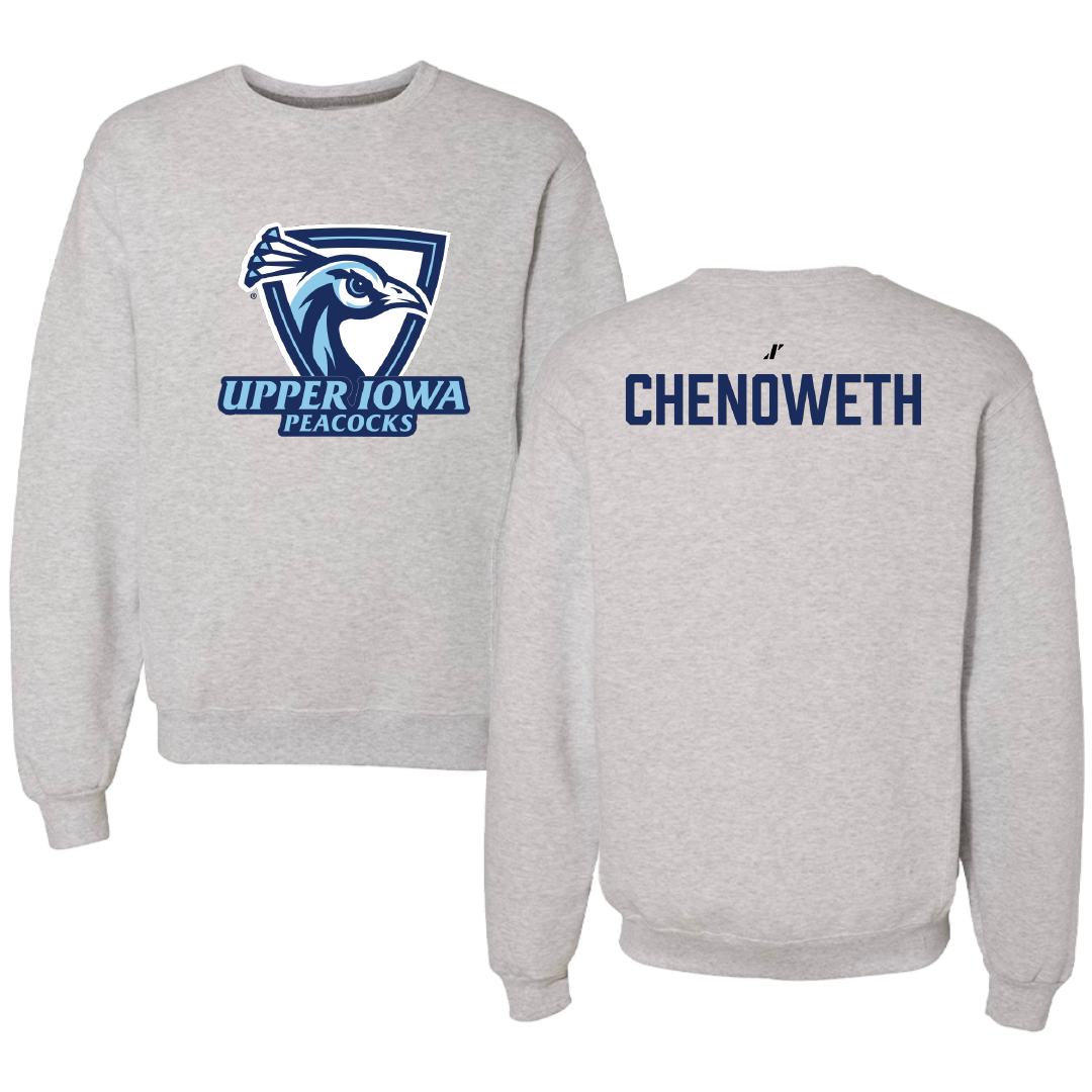 Upper Iowa University TF and XC Light Gray Crewneck - Genevieve Chenoweth