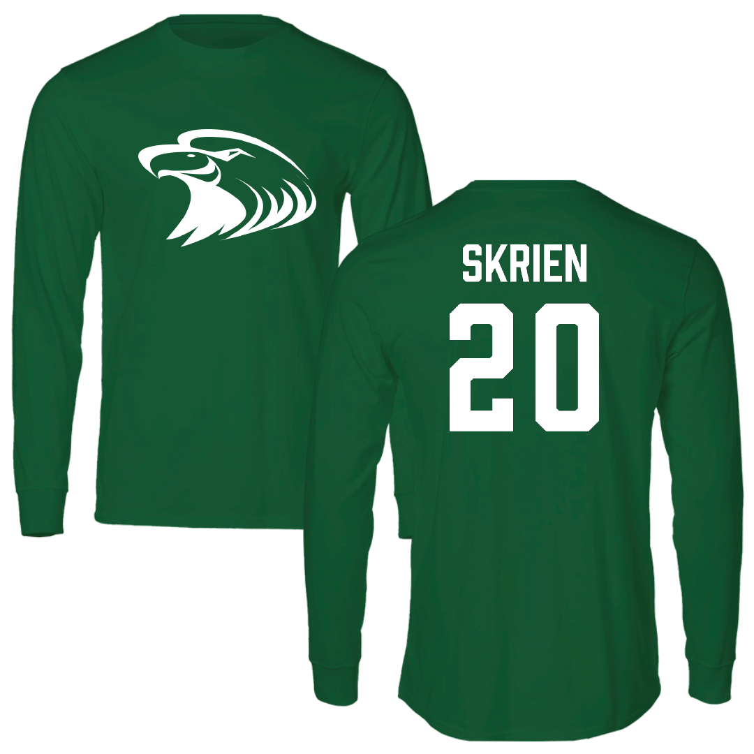 Central Methodist University Basketball (M) Green Performance Long Sleeve - #20 Sam Skrien