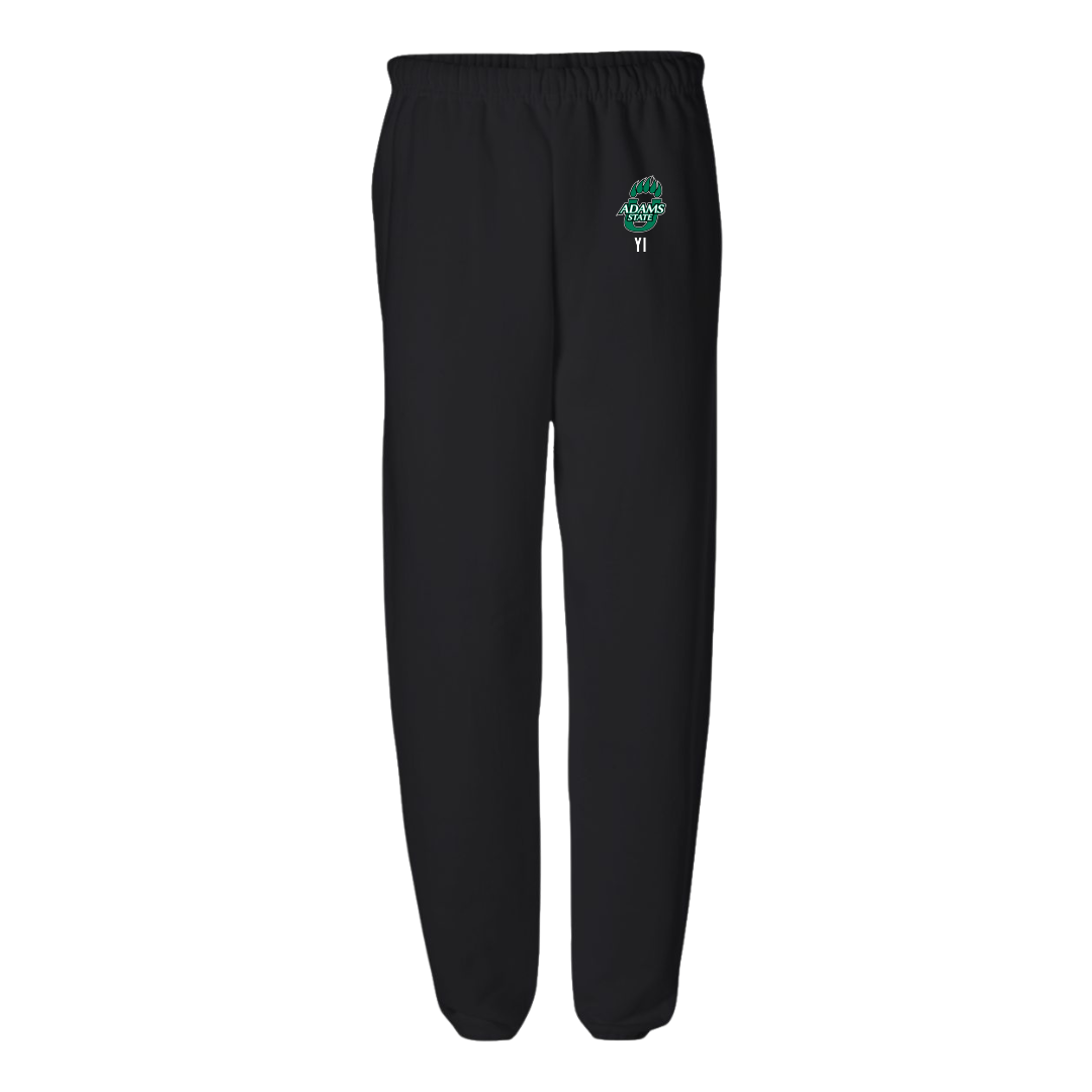 Adams State University Baseball Black Sweatpants - #7 Austin Yi