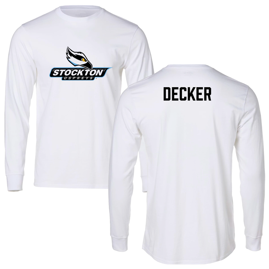 Stockton University TF and XC White Performance Long Sleeve - Chrystanna Decker