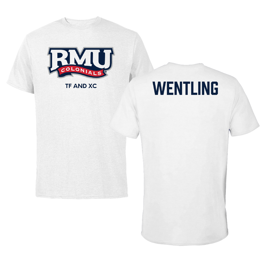 Robert Morris University TF and XC White Performance Tee - Nathan Wentling