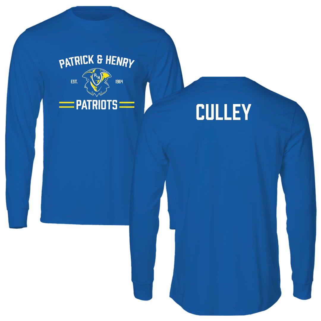 Patrick & Henry Community College Baseball Blue General Long Sleeve - Chance Culley