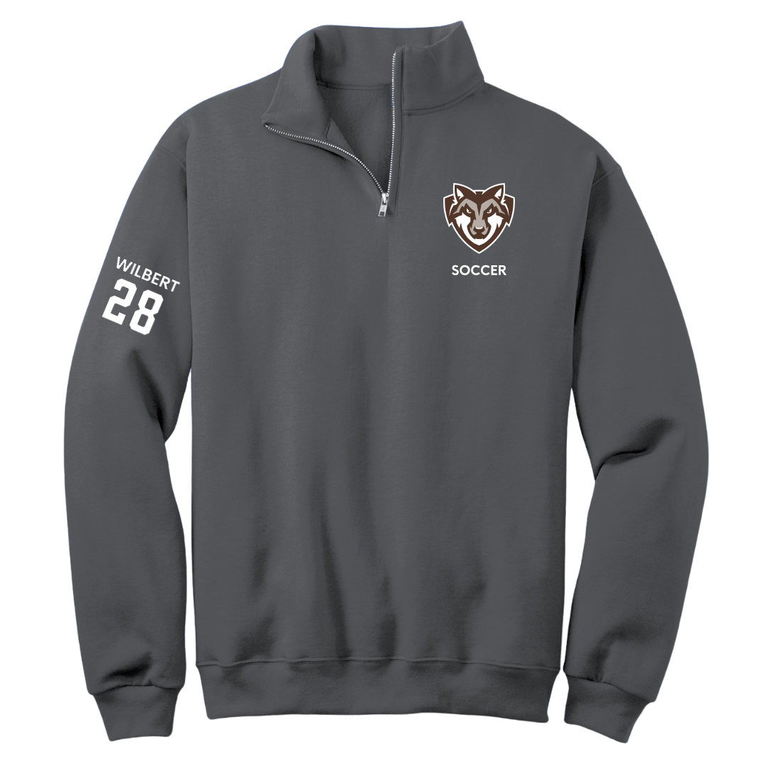 St. Bonaventure University Soccer (M) Dark Gray Quarter-Zip - #28 Andrew Wilbert