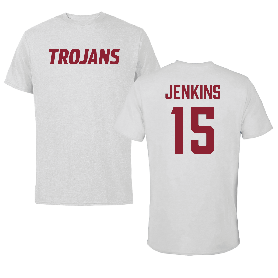 Troy University Softball Light Gray Tee - #15 Sophia Jenkins