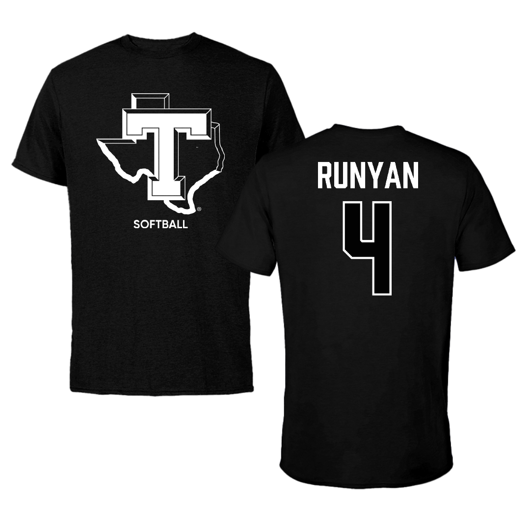 Tarleton State University Softball Black Tee - #4 Madison Runyan