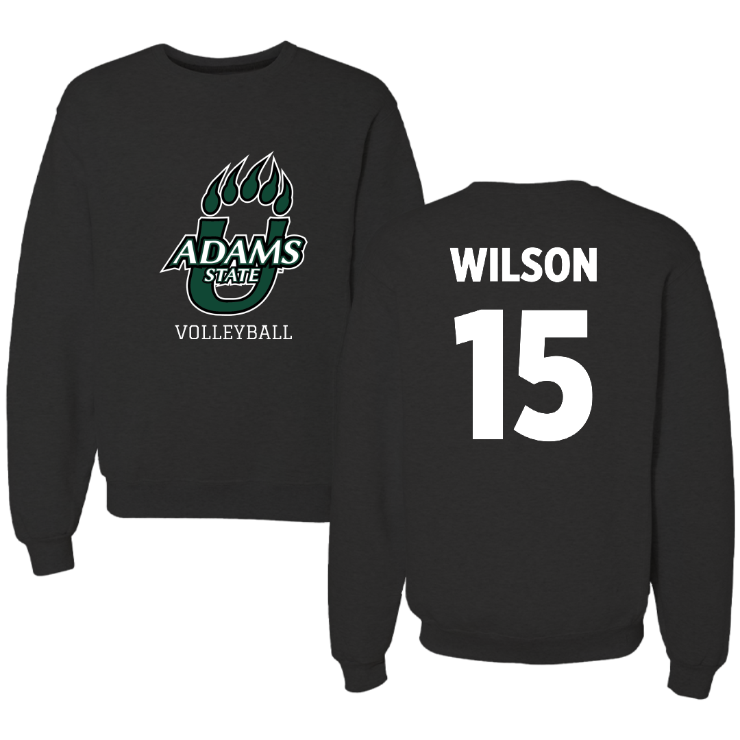 Adams State University Volleyball Black State Crewneck - #15 Makylee Wilson