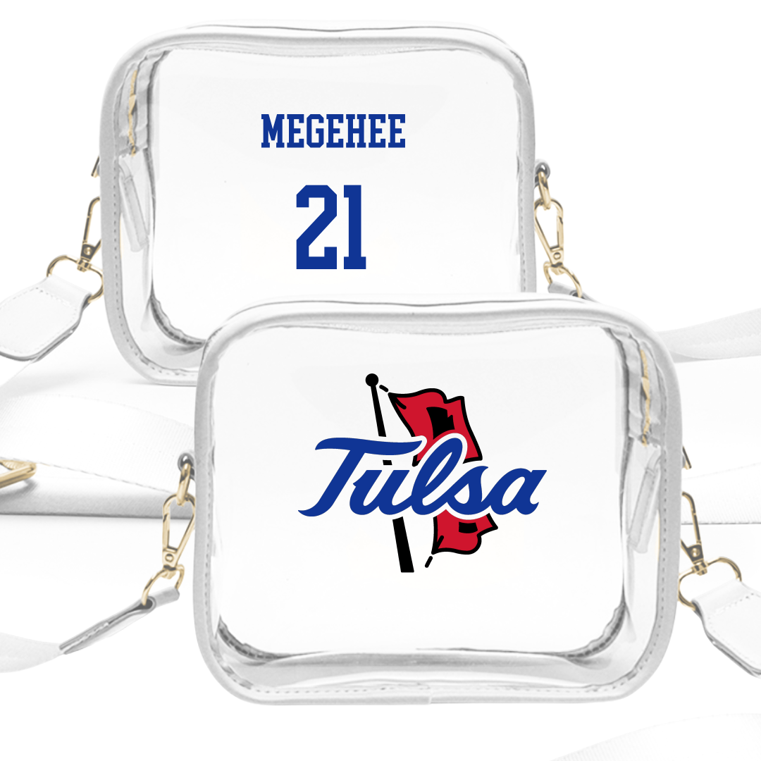 The University of Tulsa Basketball (W) White Clear Stadium Bag - #21 Josie Megehee