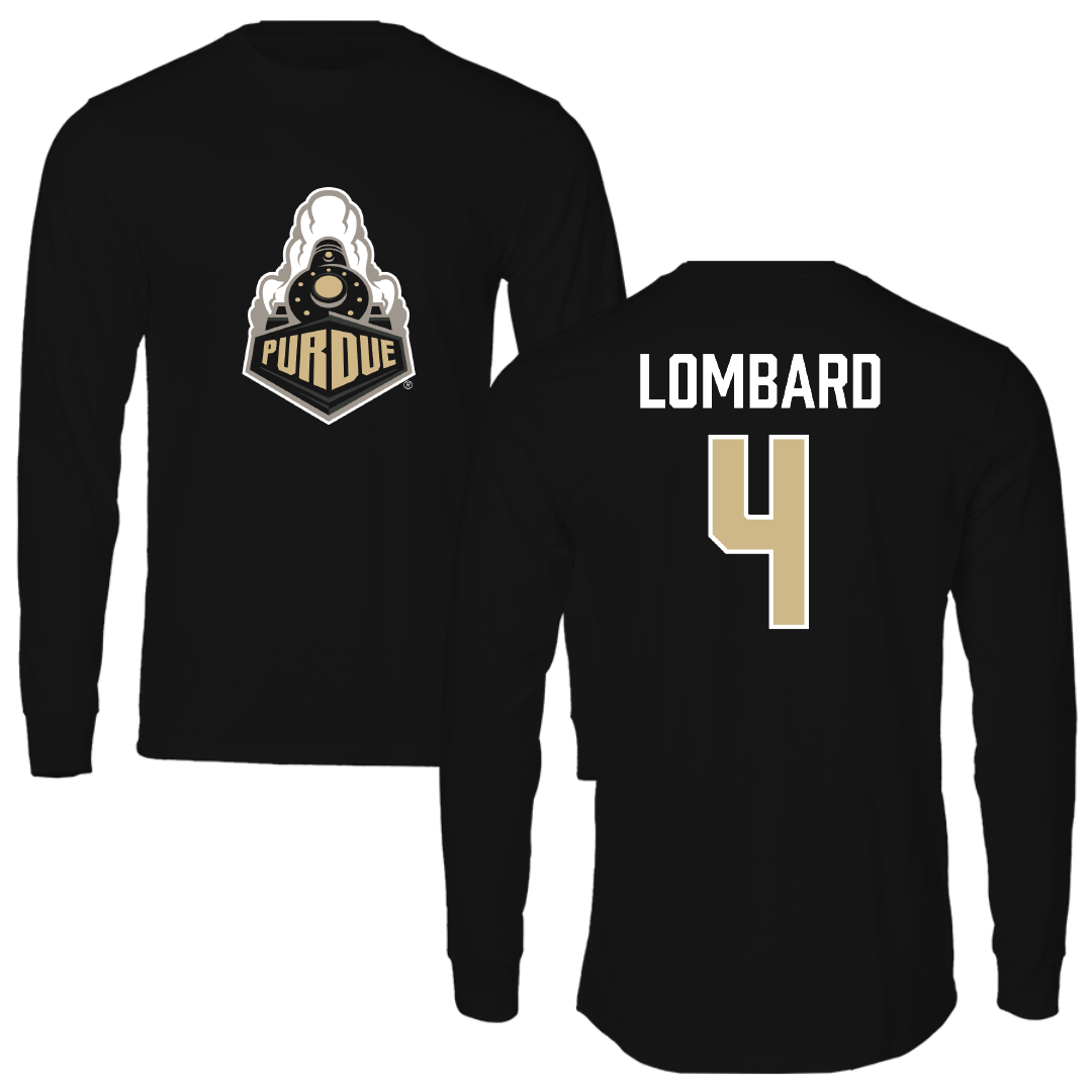 Purdue University Basketball Black Performance Long Sleeve - #4 Destini Lombard