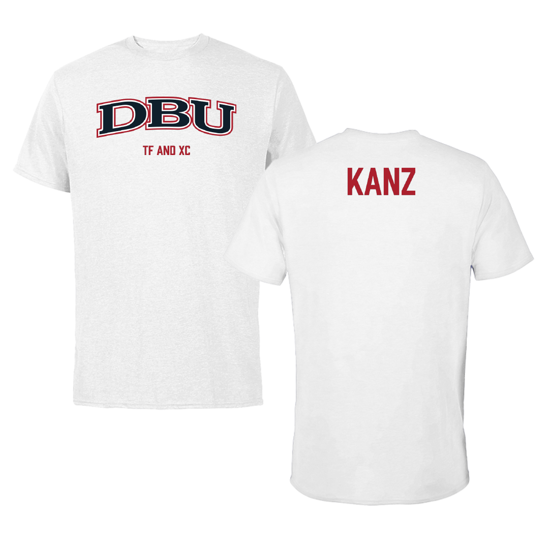 Dallas Baptist University TF and XC White Tee - Daniel Kanz