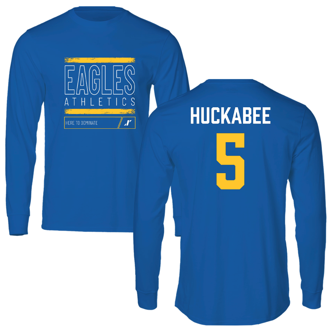 Williams Baptist University Softball Blue Dominate Performance Long Sleeve - #5 Olivia Huckabee