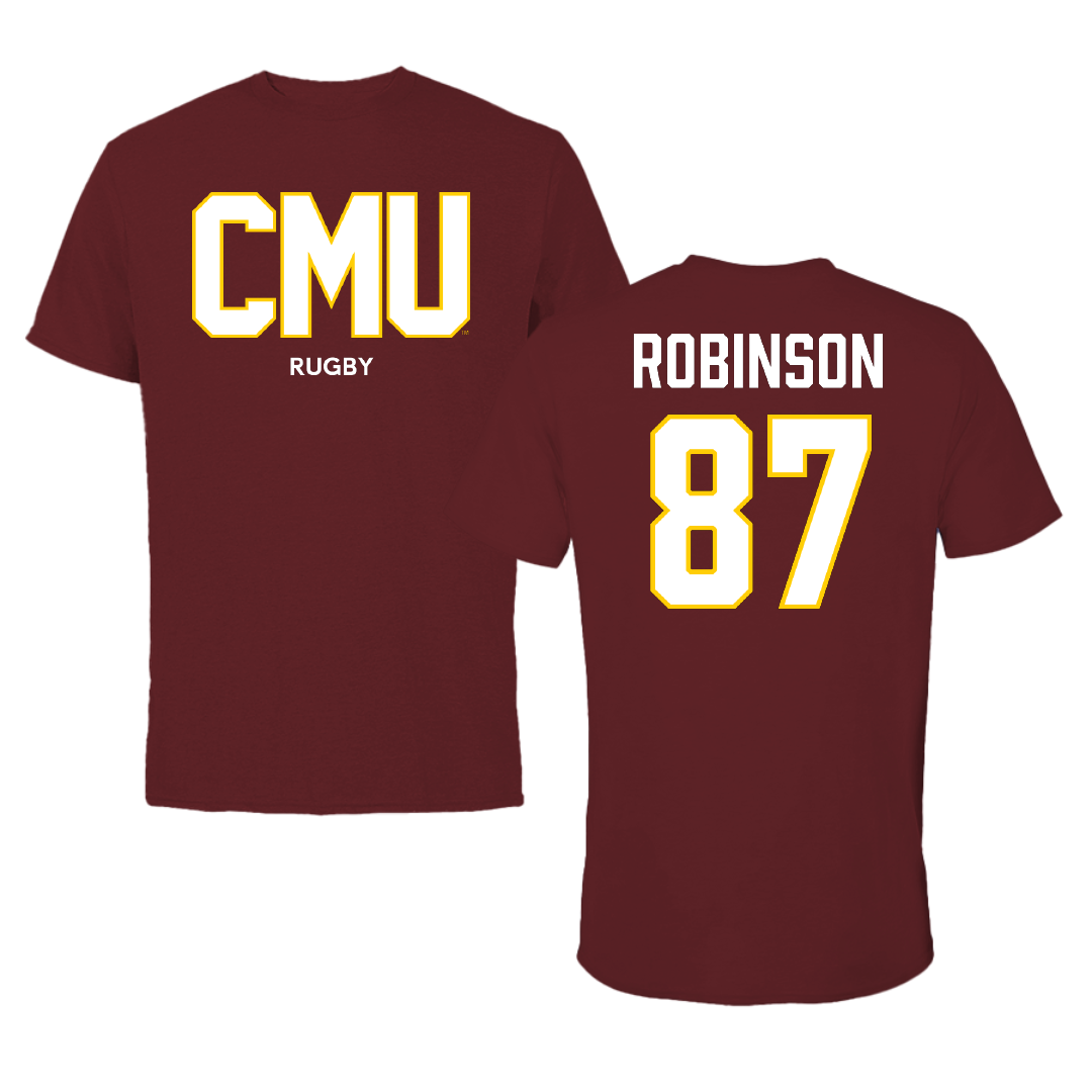 Colorado Mesa University Football Maroon Tee - #87 Brody Robinson