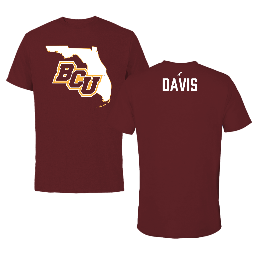 Bethune-Cookman University TF and XC Maroon State Tee - Noël Davis