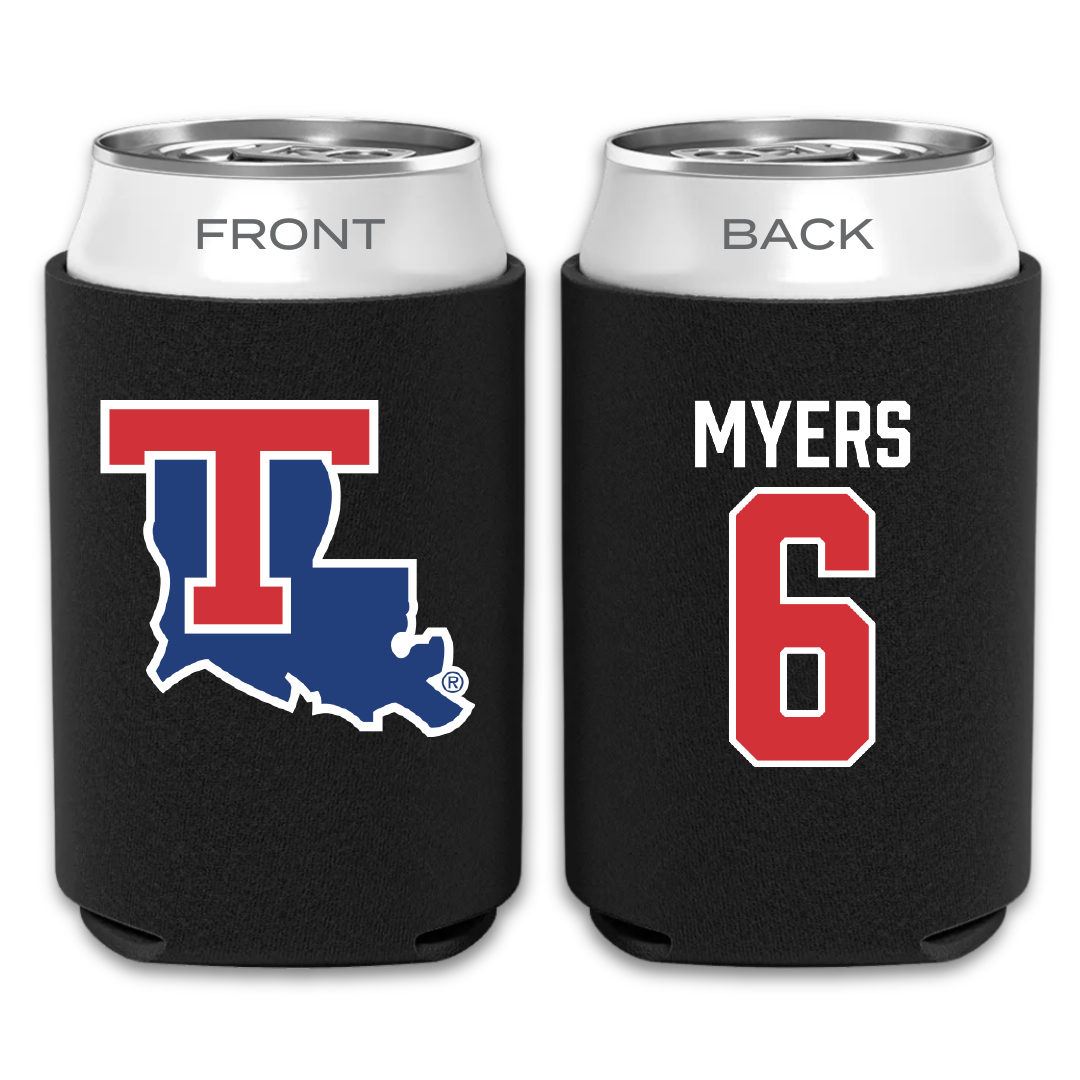 Louisiana Tech University Baseball Black Can Cooler - #6 Adarius Myers