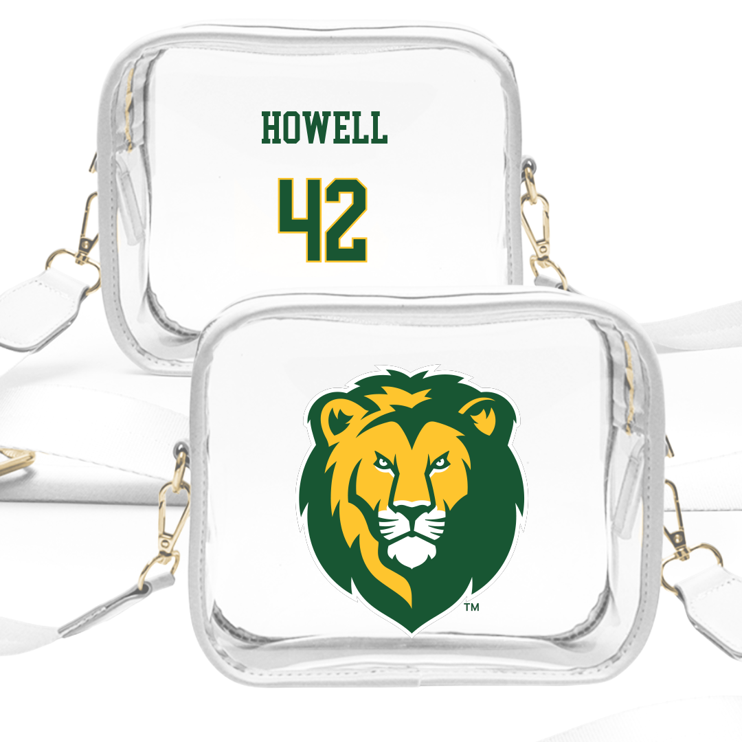 Southeastern Louisiana University Baseball White Clear Stadium Bag - #42 Kaleb Howell