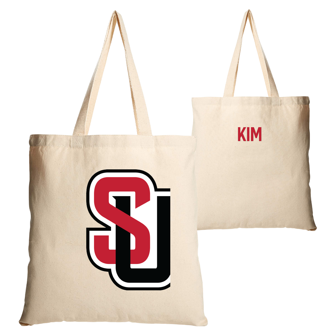 Seattle University Swimming & Diving Tan Canvas Tote Bag - Minsong Kim