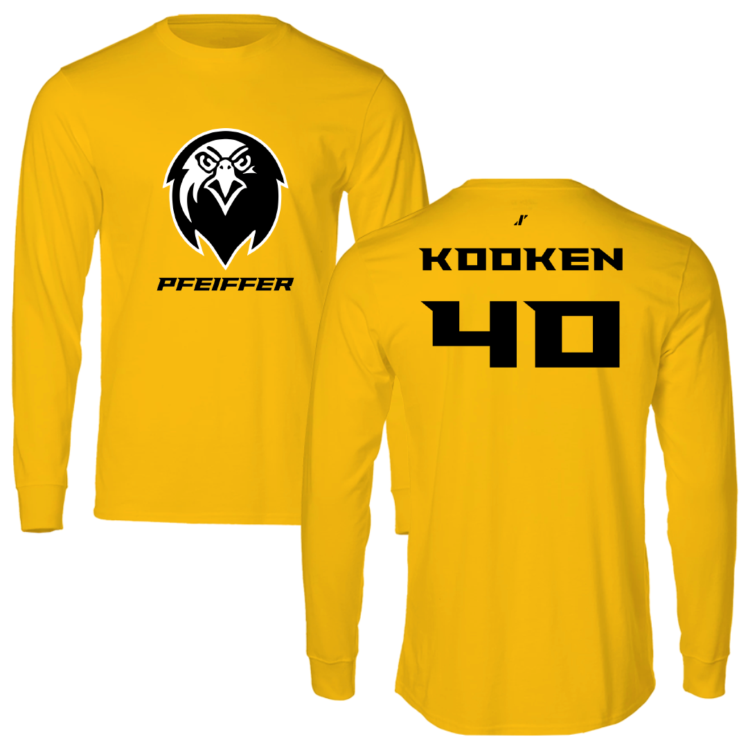Pfeiffer University Baseball Gold Long Sleeve - #40 Joey Kooken
