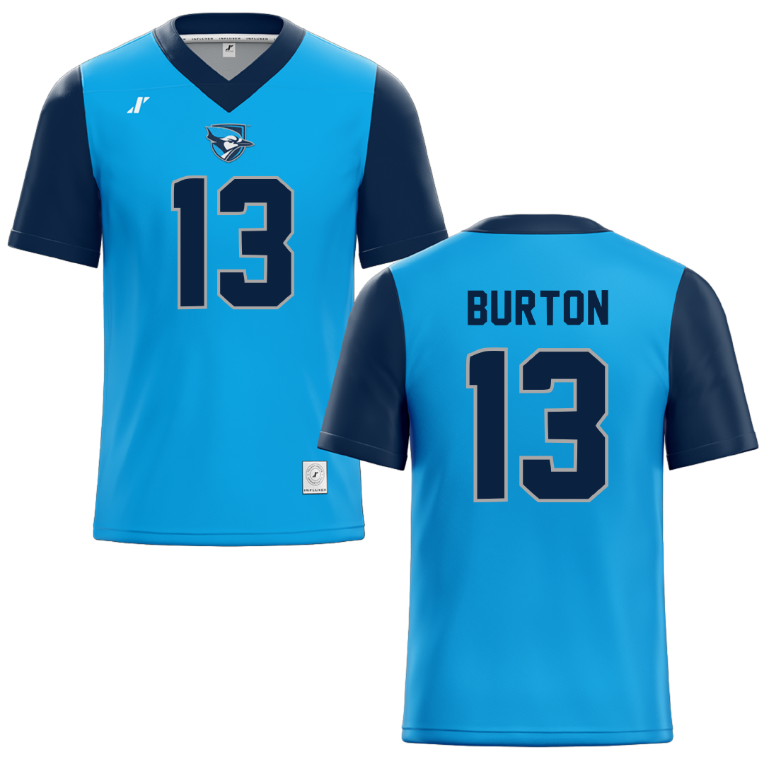 Elmhurst University Blue Football Jersey - #13 Ryan Burton