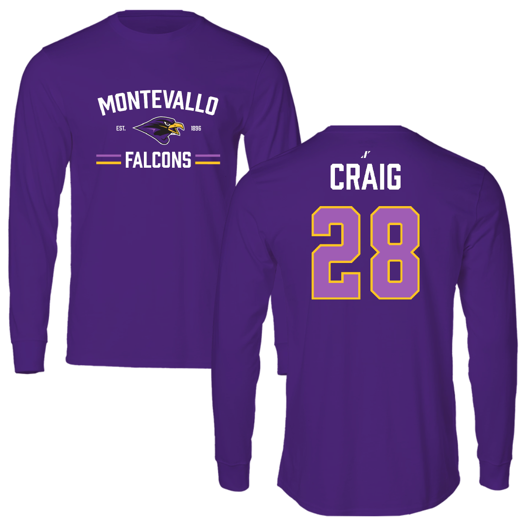 University of Montevallo Acrobatics Tumbling Purple General Long Sleeve - #28 Alyssa Craig
