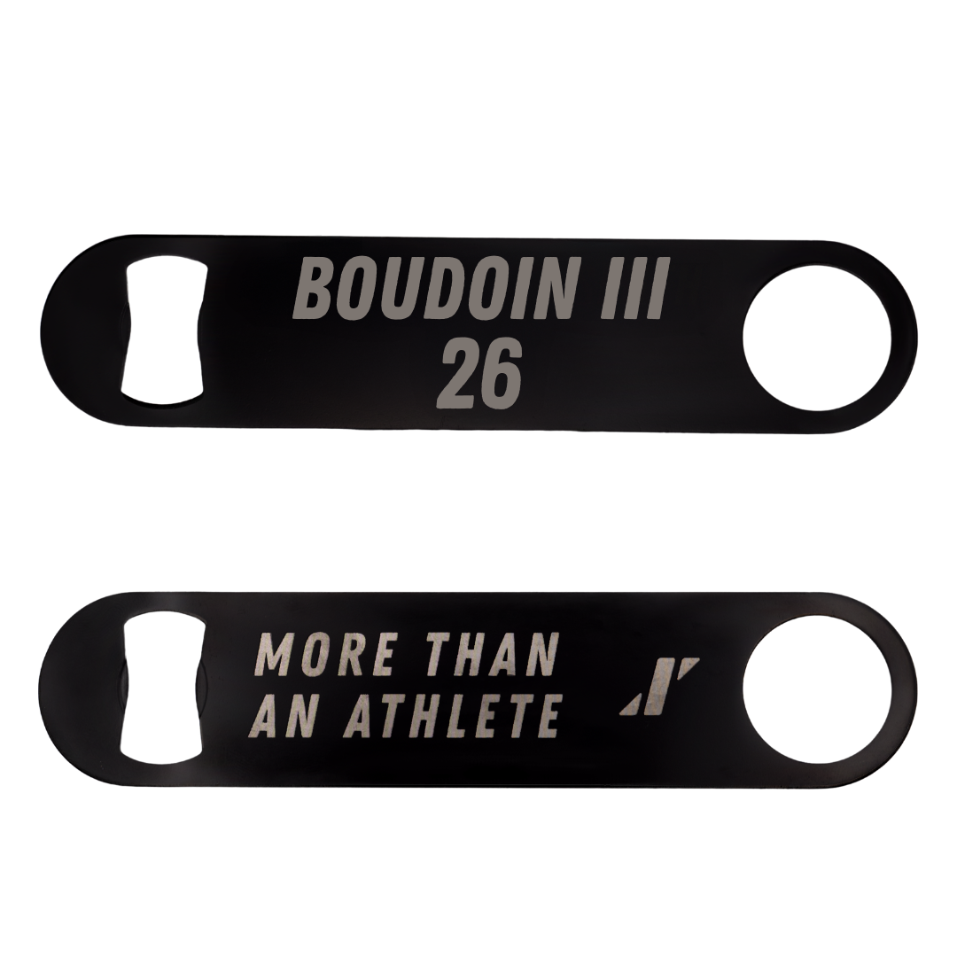 Texas State University Football Black Bottle Opener - #26 Michael Boudoin III