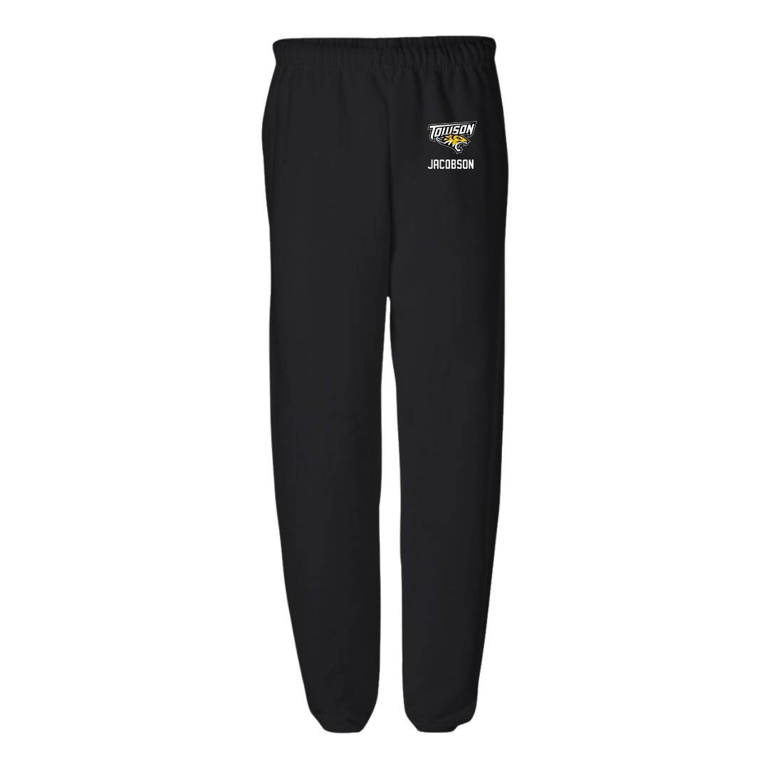 Towson University Lacrosse (W) Black Sweatpants - #32 Molly Jacobson