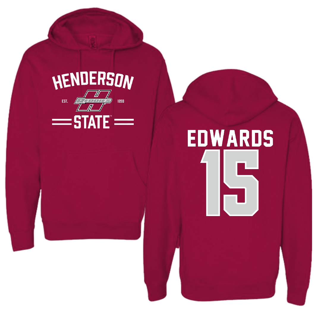 Henderson State University Football Cardinal General Hoodie - #15 Andrew Edwards