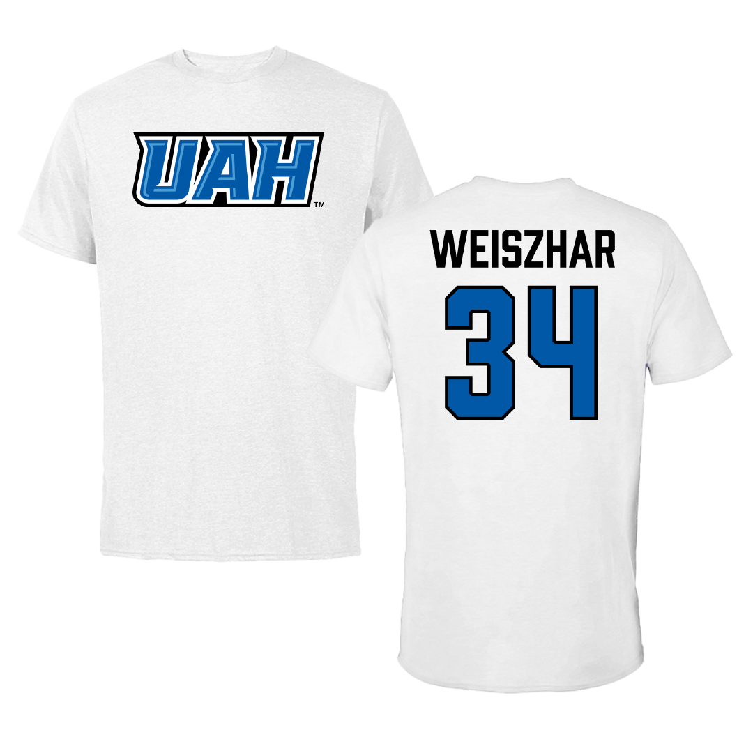 Huntsville Lacrosse (M) White Tee - #34 Aydan Weiszhar