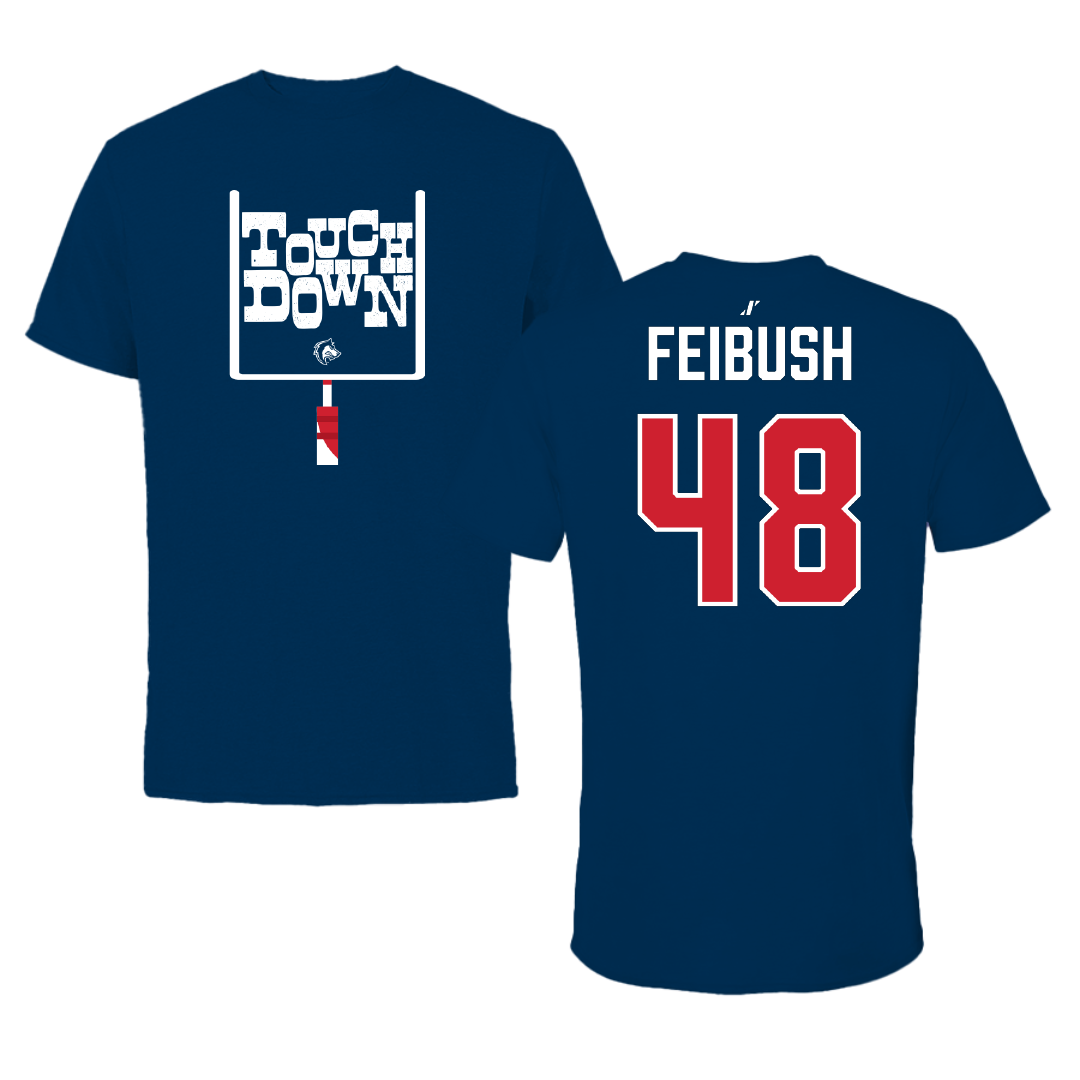 Colorado State University-Pueblo Football Navy Touchdown Performance Tee - #48 Matthew Feibush