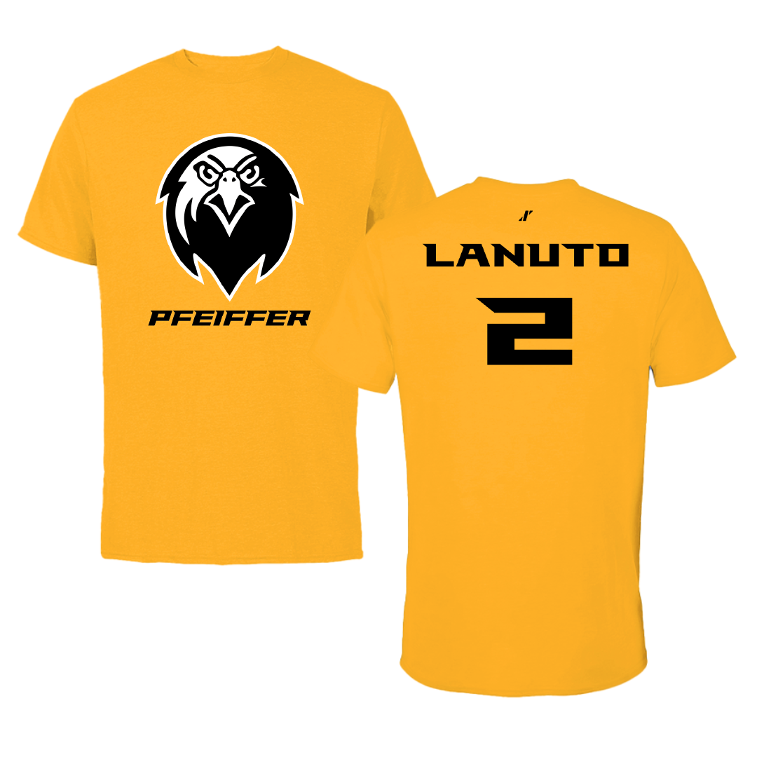 Pfeiffer University Soccer (W) Gold Performance Tee - #2 Jules Lanuto