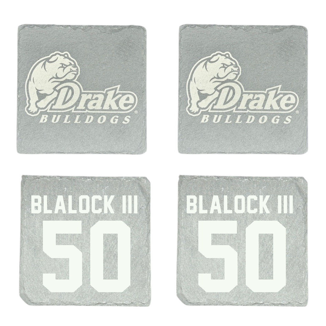 Drake University Football Stone Coaster (4 Pack)  - #50 Gene Blalock III