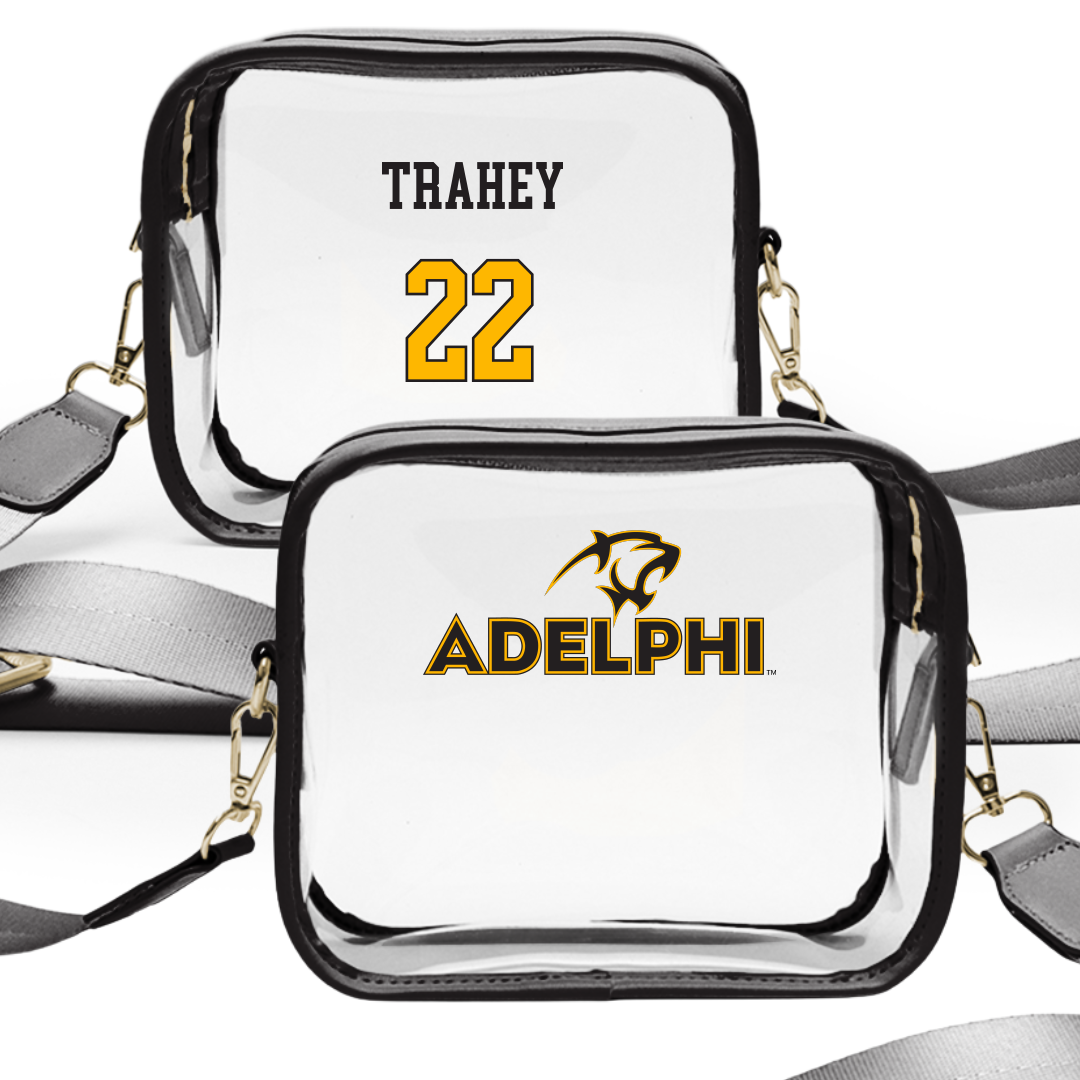 Adelphi University Soccer (W) Black Clear Stadium Bag - #22 Dylann Trahey