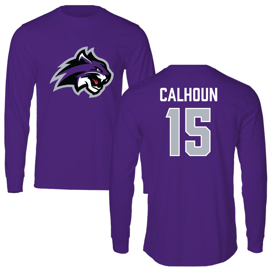 Wiley University Softball Purple Performance Long Sleeve - #15 Sariya Calhoun