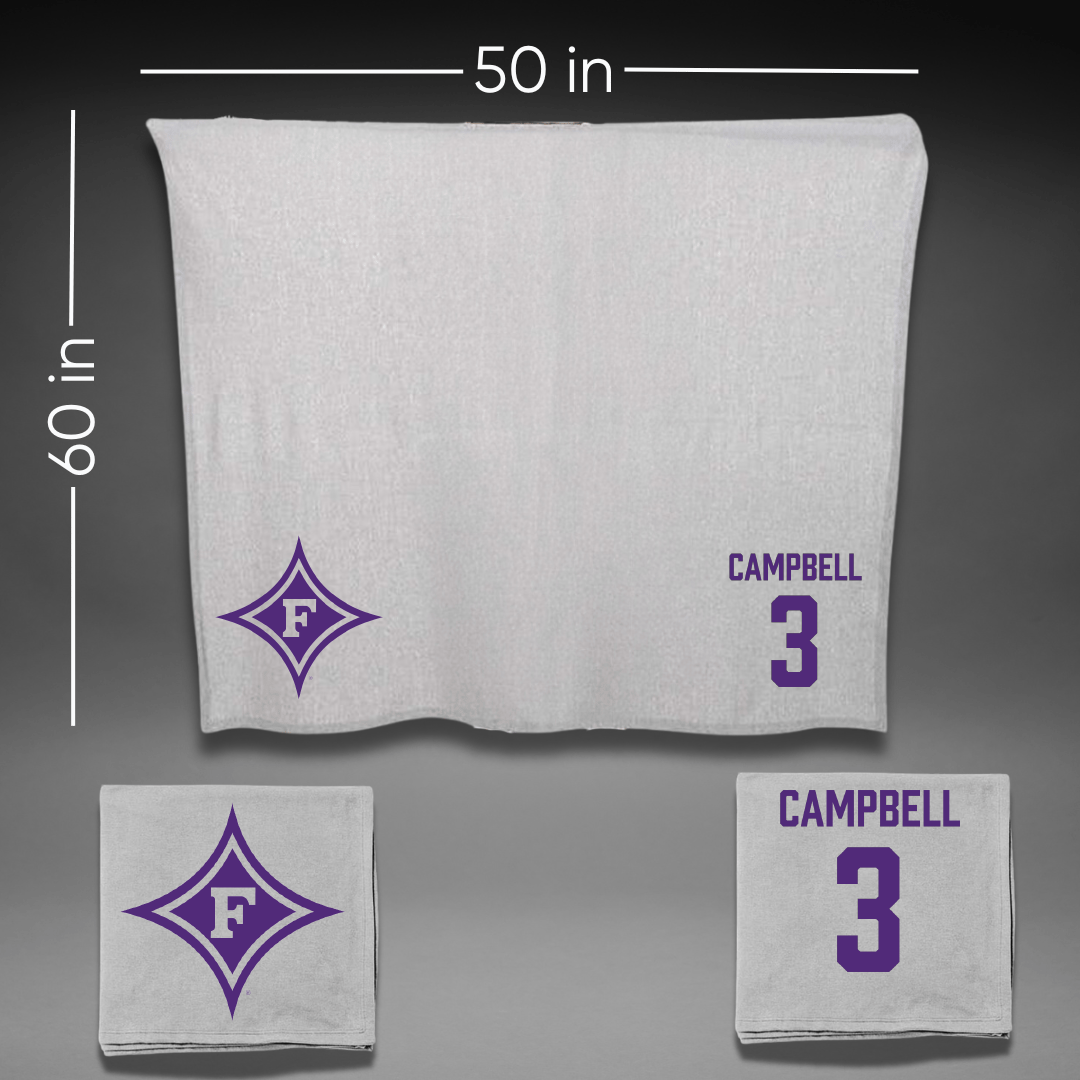 Furman University Soccer (M) Gray Blanket - #3 Thomas Campbell
